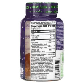 Thành phần vi chất của VitaFusion SleepWell Natural White Tea & Peach 60 Gummies 027917023106