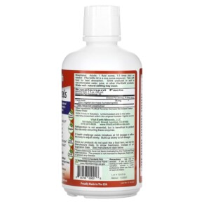 Thành phần vi chất của Vital Earth Minerals Fulvic Minerals 32 fl oz (946 ml) 855748000016