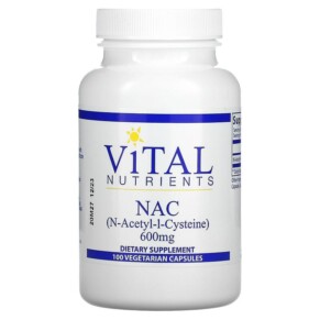 Thực phẩm chức năng Vital Nutrients NAC 600 mg 100 Vegetarian Capsules 693465104118