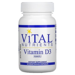 Thực phẩm chức năng Vital Nutrients Vitamin D3 5.000 IU 90 Vegetarian Capsules 693465539118