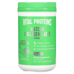 Thực phẩm chức năng Vital Proteins Matcha Collagen Latte Vanilla 9.3 oz (265 g) 850005892236