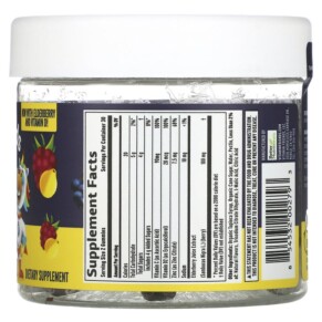 Thành phần vi chất của Vitamin Friends Immune Vit D + Elderberry Raspberry 60 Pectin Gummies 854532002793