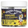 Thực phẩm chức năng Vitamin Friends Immune Vit D + Elderberry Raspberry 60 Pectin Gummies 854532002793