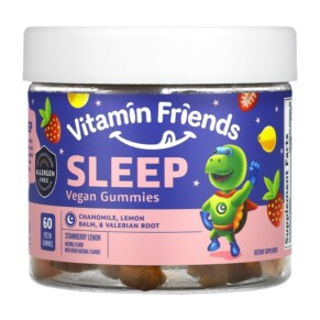 Thực phẩm chức năng Vitamin Friends Sleep Vegan Gummies Strawberry Lemon 60 Pectin Gummies 852386008510