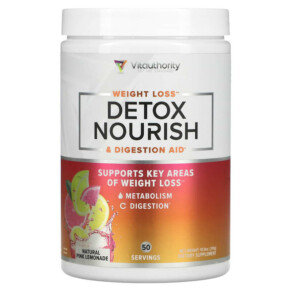 Thực phẩm chức năng Vitauthority Detox Nourish Weight Loss & Digestion Aid Natural Pink Lemonade 10.9 oz (310 g) 856360008466