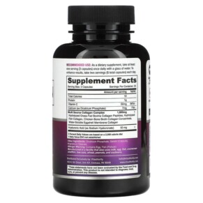 Thành phần vi chất của Vitauthority Multi Collagen Capsules Plus Vitamin C Hyaluronic Acid Unflavored 90 Capsules 856360008190