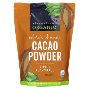 Thực phẩm chức năng Viva Naturals Organic Cacao Powder 1 lb (454 g) 700465936752