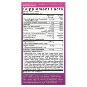 Thành phần vi chất của Viva Naturals Organic Hair + Skin & Nails 120 Tablets 811067031230