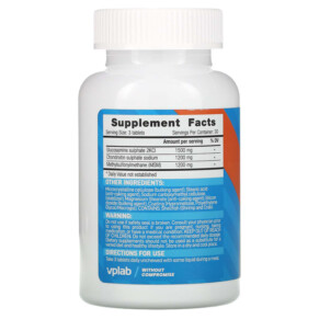 Thành phần vi chất của Vplab Glucosamine Chondroitin MSM 90 Tablets 850020814008