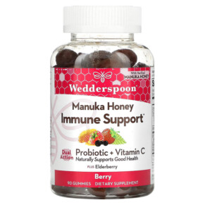 Thực phẩm chức năng Wedderspoon Manuka Honey Immune Support Berry 90 Gummies 814422023390