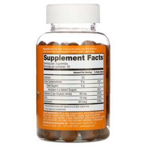 Thành phần vi chất của Wedderspoon Manuka Honey Immunity Gummies Citrus 90 Gummies 814422023406