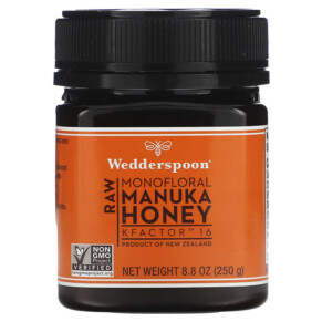 Thực phẩm chức năng Wedderspoon Raw Monofloral Manuka Honey KFactor 16 8.8 oz (250 g) 814422020054