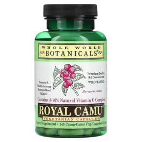 Thực phẩm chức năng Whole World Botanicals Royal Camu 350 mg 140 Vegetarian Capsules 691195002049