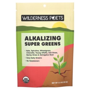 Thực phẩm chức năng Wilderness Poets LLC Organic Alkalizing Super Greens 3.5 oz (99 g) 855434006797