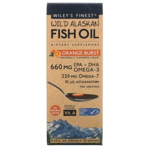 Thực phẩm chức năng Wiley's Finest Wild Alaskan Fish Oil Orange Burst 8.45 fl oz (250 ml) 857188004005