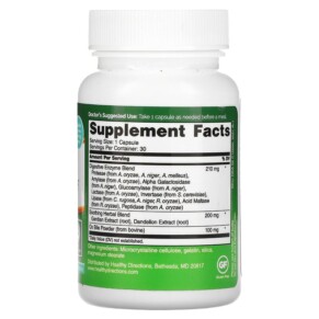 Thành phần vi chất của Williams Nutrition Digestive Enzyme Advantage 30 Capsules 678829241401