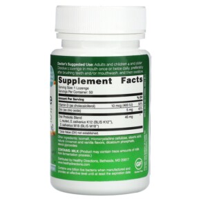 Thành phần vi chất của Williams Nutrition Probiotic Advantage Oral Sinus Cinnamon 50 Lozenges 678829241173