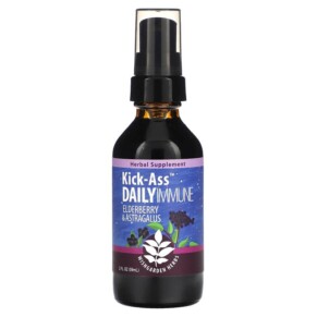 Thực phẩm chức năng WishGarden Herbs Kick-Ass Daily Immune Elderberry & Astragalus 2 fl oz (59 ml) 656490381725