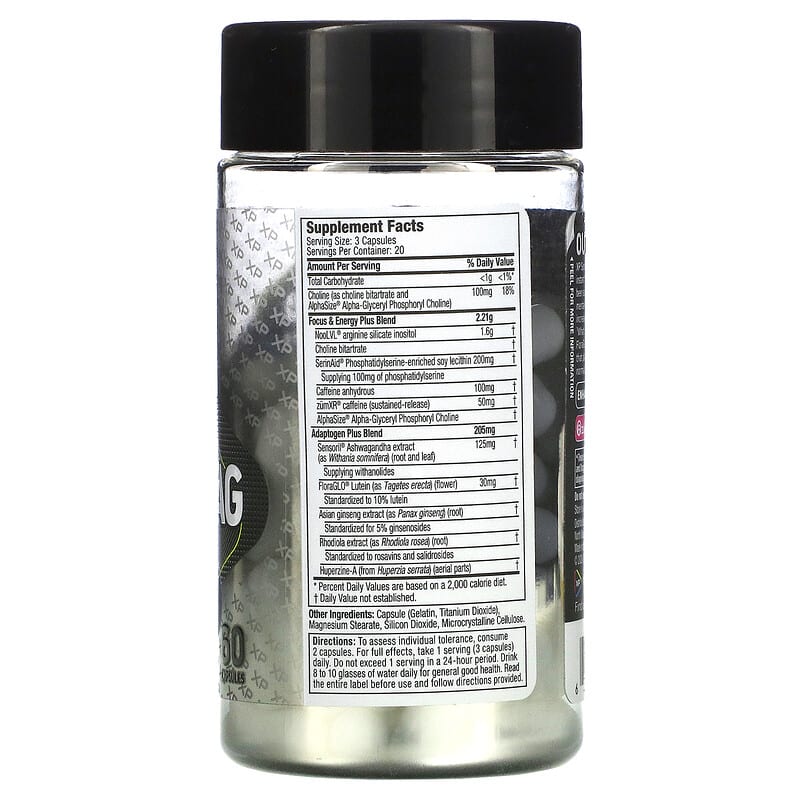 XP Sports Zero-Lag Focus & Energy + Eye Health Support 60 Capsules 2 Thành phần vi chất của XP Sports Zero-Lag Focus & Energy + Eye Health Support 60 Capsules 631656609899