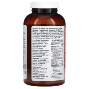 Thành phần vi chất của Yerba Prima Daily Fiber Formula Orange 16 oz (453 g) 046352001982