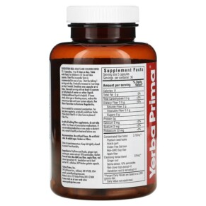 Thành phần vi chất của Yerba Prima Fiber Plus Senna Caps 180 Capsules 046352002163