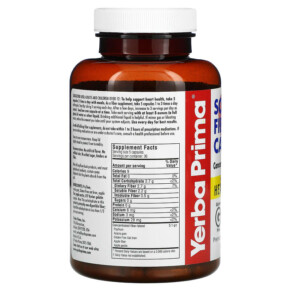 Thành phần vi chất của Yerba Prima Soluble Fiber Caps 180 Capsules 046352001869