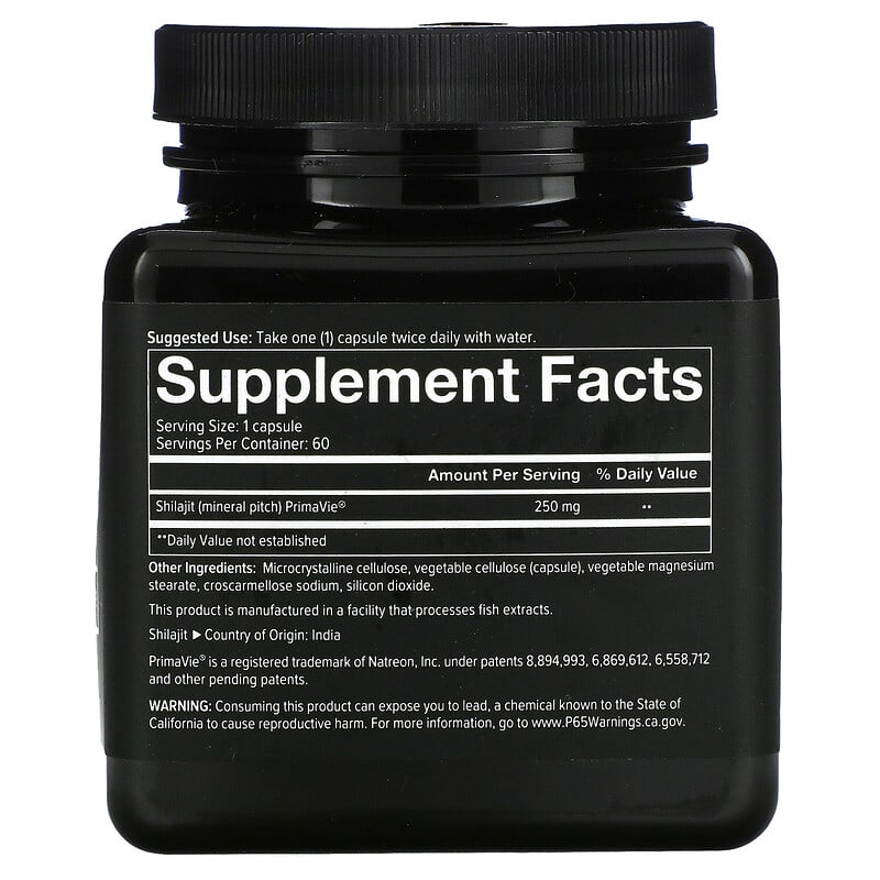 Youtheory Men Shilajit 60 Veg Caps 2 Thành phần vi chất của Youtheory Men Shilajit 60 Veg Caps 850502007119