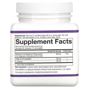 Thành phần vi chất của Youtheory Relax Magnesium Powder Berry 4.4 oz (126 g) 850502007300