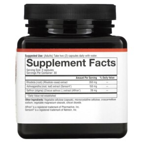 Thành phần vi chất của Youtheory Saffron 60 Vegetarian Capsules 850502007133