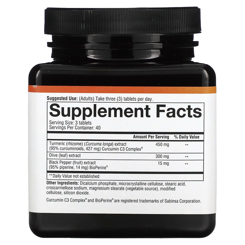 Youtheory Turmeric 120 Tablets 2 Thành phần vi chất của Youtheory Turmeric 120 Tablets 853244003371