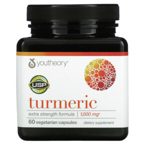 Thực phẩm chức năng Youtheory Turmeric Extra Strength Formula 500 mg 60 Vegetarian Capsules 850502007140
