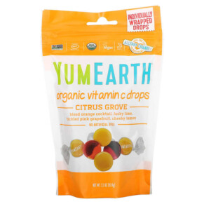 Thực phẩm chức năng YumEarth Organic Vitamin C Drops Citrus Grove 3.3 oz (93.5 g) 810165011533