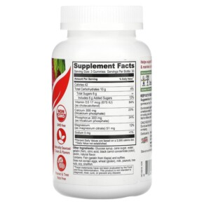 Thành phần vi chất của Yum-Vs Calcium Magnesium & Vitamin D Raspberry 90 Gummies 810048610082