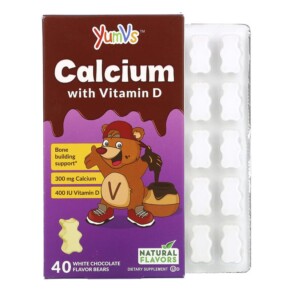 Thực phẩm chức năng Yum-Vs Calcium with Vitamin D White Chocolate 40 Bears 899105001179