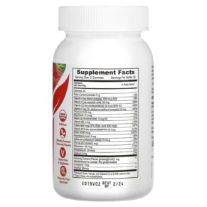 Thành phần vi chất của Yum-Vs Multi Hair Skin & Nails Zero Berry 60 Gummies 810048612284