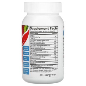 Thành phần vi chất của Yum-Vs Multi Vitamin for Teens Raspberry 60 Jellies 899105001889