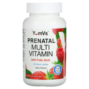 Thực phẩm chức năng Yum-Vs PreNatal Multivitamin with Folic Acid Berry 90 Pectin Jellies 899105001414