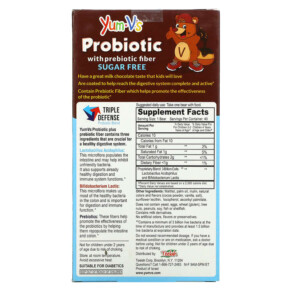 Thành phần vi chất của Yum-Vs Probiotic with Prebiotic Fiber Milk Chocolate Sugar-Free 40 Bears 899105001605