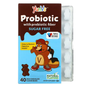 Thực phẩm chức năng Yum-Vs Probiotic with Prebiotic Fiber Milk Chocolate Sugar-Free 40 Bears 899105001605