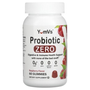 Thực phẩm chức năng Yum-Vs Probiotic Zero Raspberry 60 Gummies 810048610310