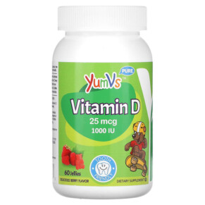 Thực phẩm chức năng Yum-Vs Vitamin D Berry 25 mcg (1.000 IU) 60 Jellies 899105001162