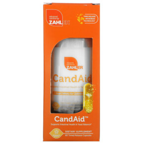 Thực phẩm chức năng Zahler CandAid Supports Intestinal Health & Yeast Balance 60 Timed Release Capsules 848998081041