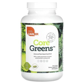Thực phẩm chức năng Zahler Core Greens Advanced Plant-Based Superfood 240 Capsules 848998082567