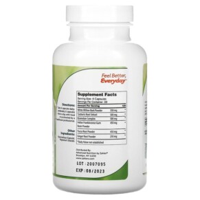 Thành phần vi chất của Zahler Inflame-X 120 Capsules 848998080884