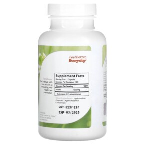 Thành phần vi chất của Zahler Inositol 1.000 mg 120 Capsules 848998082529