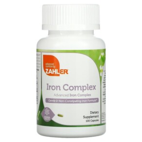 Thực phẩm chức năng Zahler Iron Complex 100 Capsules 848998080785