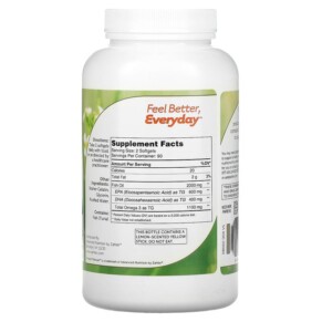 Thành phần vi chất của Zahler Omega 3 Platinum Advanced Omega 3 Fish Oil 1.000 mg 180 Softgels 848998080600