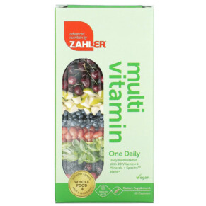 Thực phẩm chức năng Zahler One Daily Daily Multivitamin with 20 Vitamins & Minerals + Spectra Blend 60 Capsules 848998082314