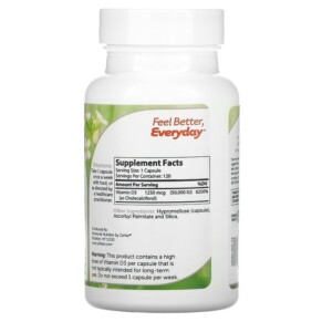 Thành phần vi chất của Zahler Vitamin D3 1.250 mcg (50.000 IU) 120 Capsules 848998080846