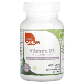 Thực phẩm chức năng Zahler Vitamin D3 Advanced D3 Formula 125 mcg (5.000 IU) 250 Softgels 848998000431